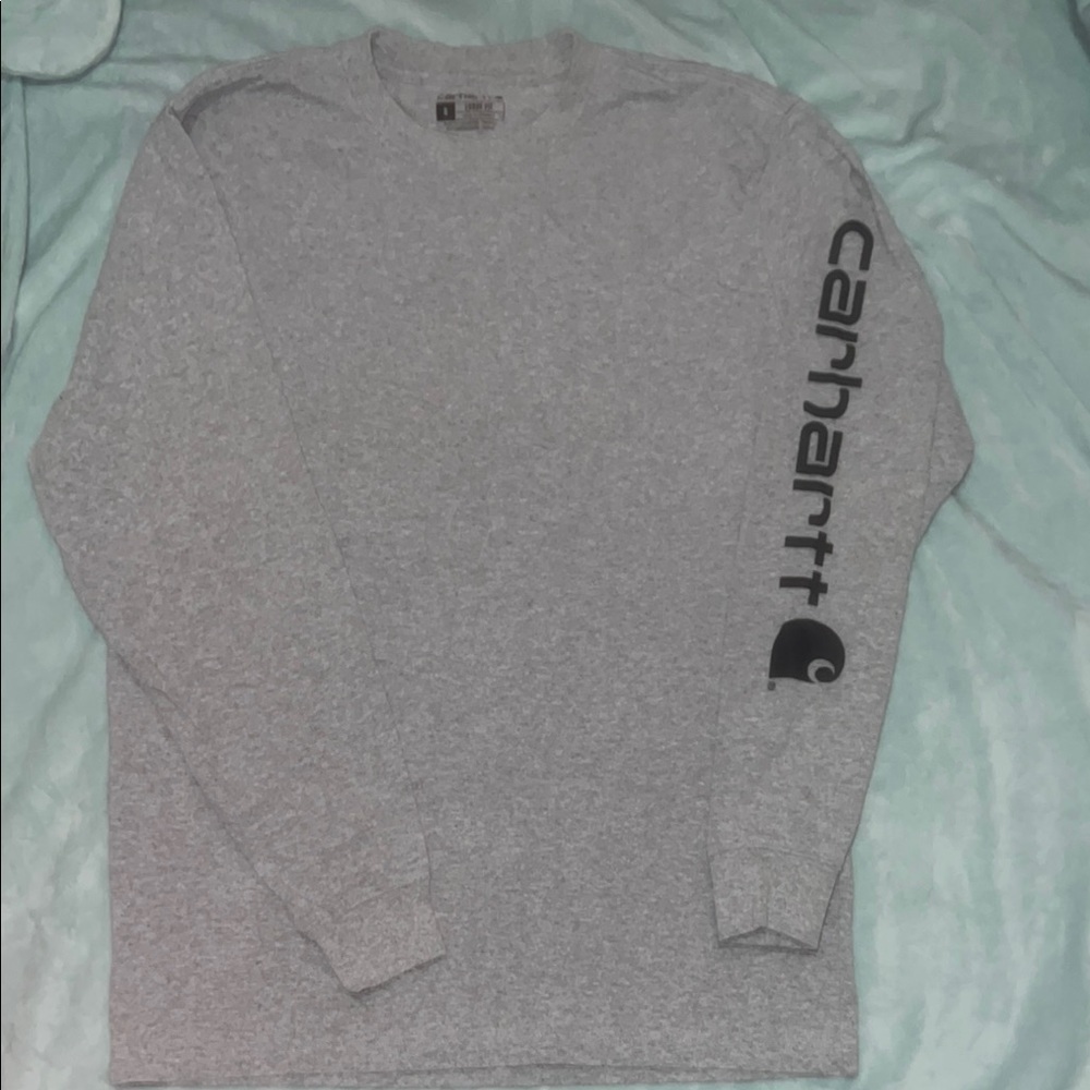 Carhartt Gray Long Sleeve Tee Classic Crew Neck